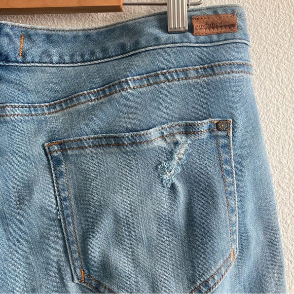 Sundance Magnolia Lace Straight Leg Mid Rise Boho Jeans - Picture 9 of 11